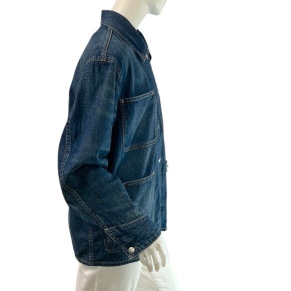 Madewell x Kaihara Blue Denim Chore Jacket in Terrell Wash $198 Size Large - Picture 8 of 12
